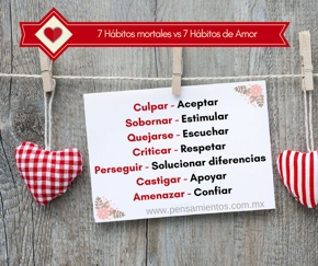 7 h&aacute;bitos mostales vs 7 h&aacute;bitos de amor